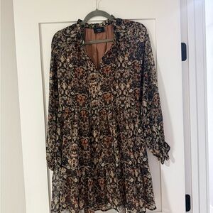 Vici Multicolor Floral Blouse - Brown and Cream